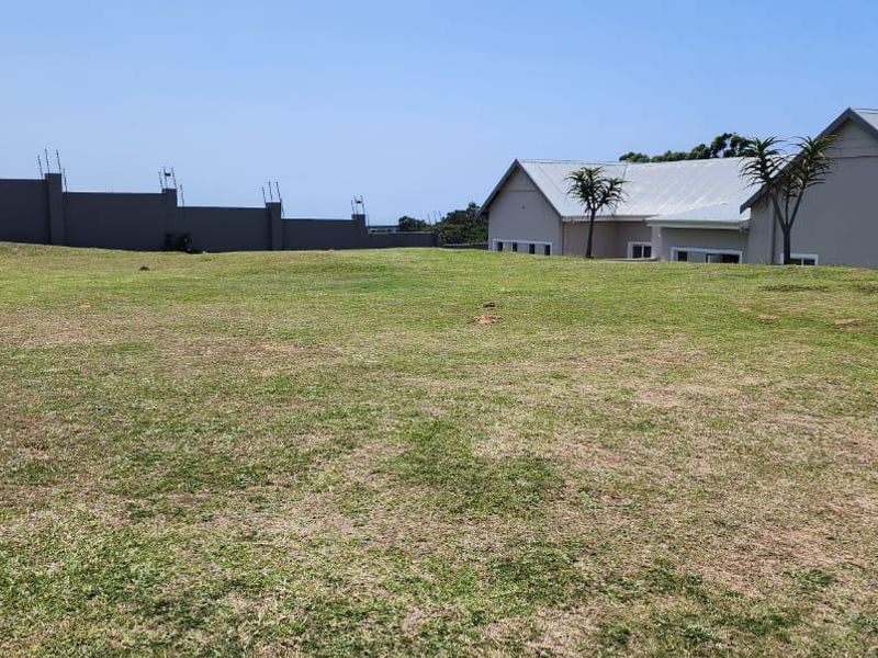 A spacious, grassed residential plot featuring a secure boundary wall and adjacent neighboring property.