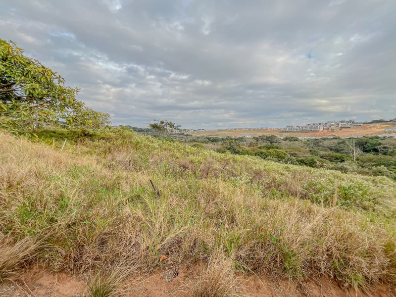 A wide-angle view of the vacant residential land, showcasing the natural landscape and surrounding estate development.