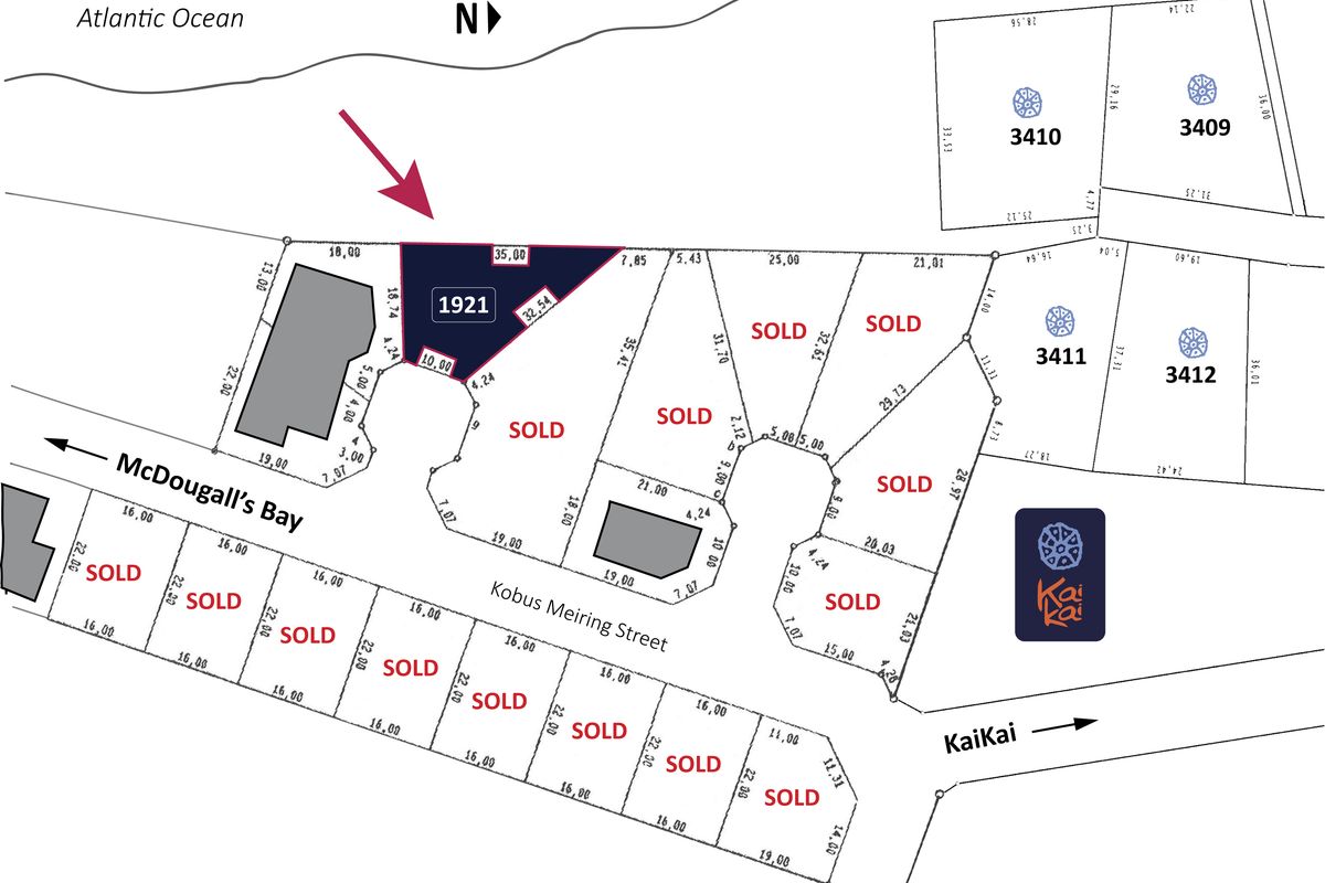 A site layout plan showing the location and dimensions of vacant residential plot 1921 within the estate.