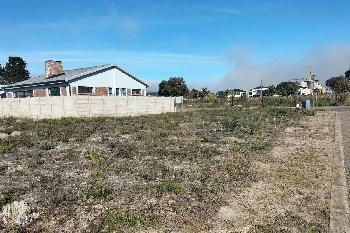 A vacant residential plot featuring a precast concrete boundary wall, adjacent to a paved street with existing infrastructure.