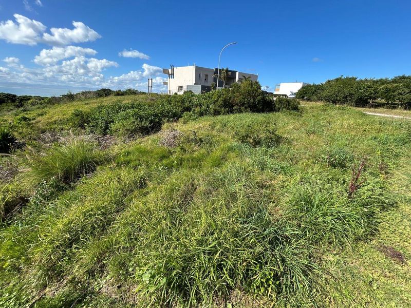 A view of a vacant residential plot featuring natural vegetation and sloped terrain, with neighboring properties visible in the background.