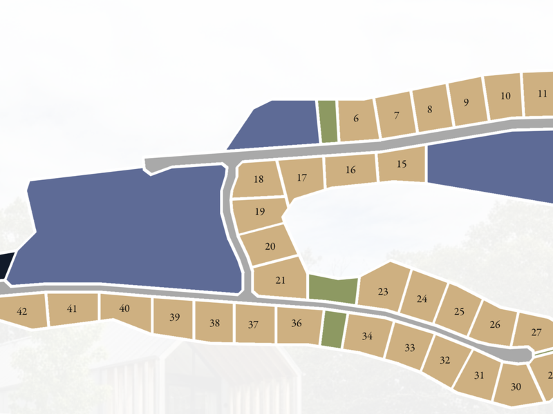 A site layout plan showing the subdivision of residential plots within the estate.