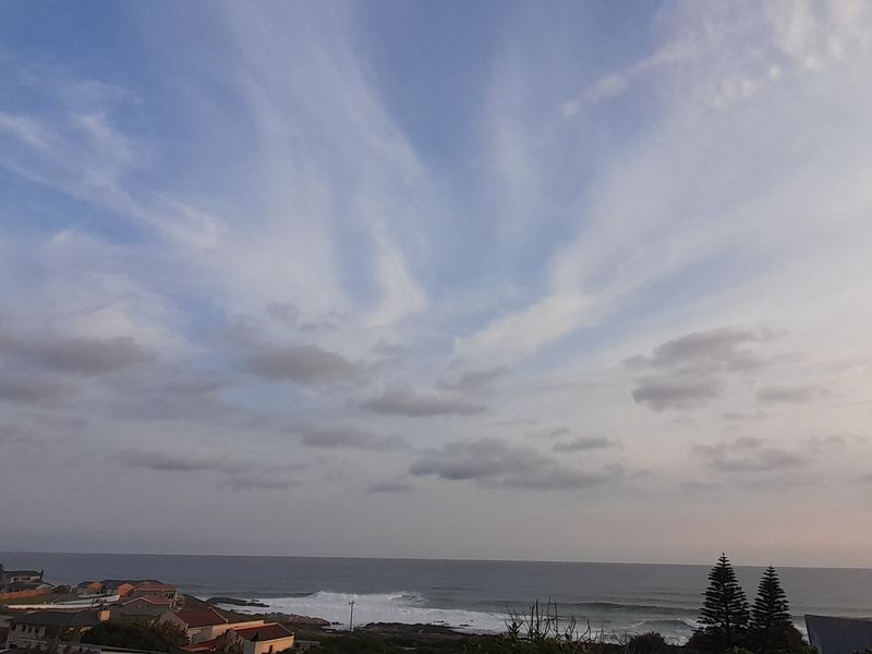 A scenic coastal view overlooking the ocean and surrounding residential neighborhood.