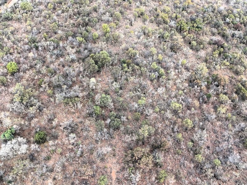 An aerial view of the vacant residential land, showcasing the natural terrain and native vegetation across the property.