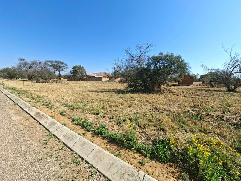 A vacant residential plot featuring a concrete curb, asphalt road frontage, and natural vegetation, offering a clear space for future development.