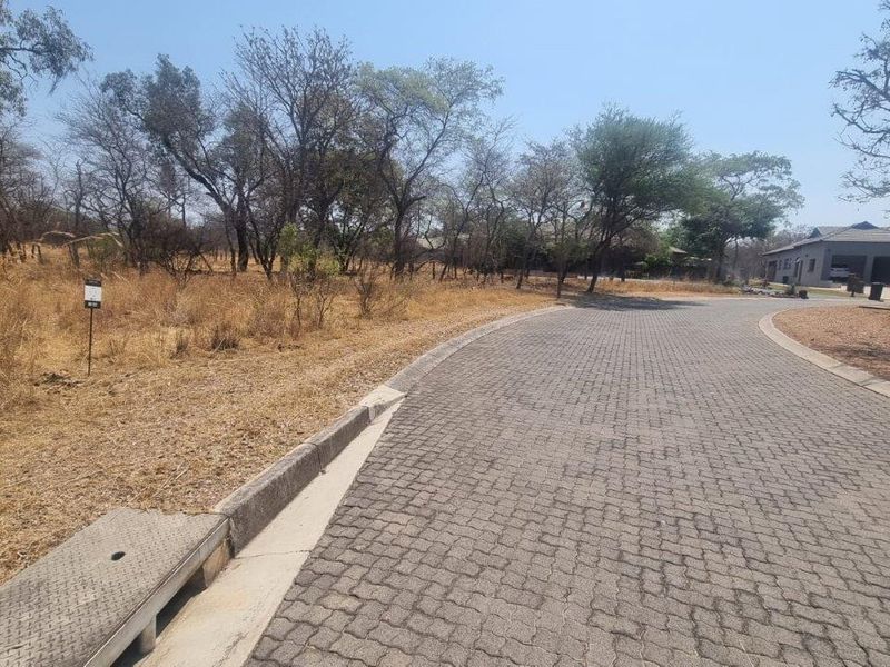 A view of the paved street and kerbing adjacent to the vacant residential land plot.