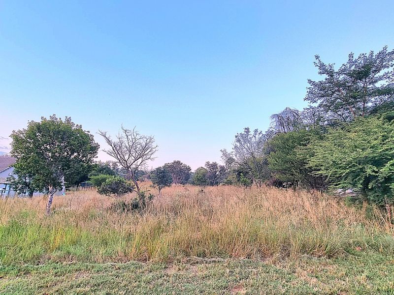 A view of a vacant residential plot featuring natural vegetation and mature trees, suitable for future development.
