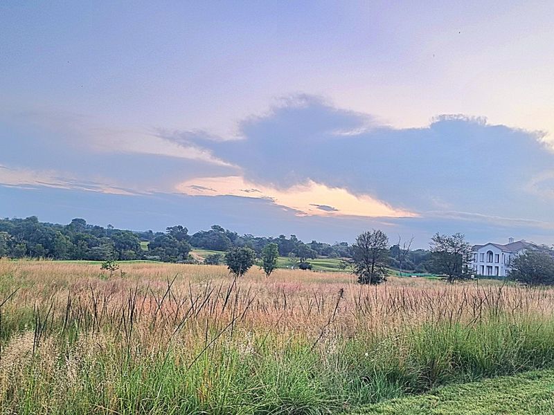 A scenic view of an expansive, undeveloped residential plot featuring natural grasses and surrounding landscape.