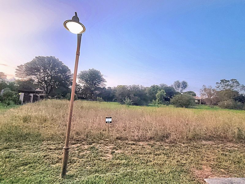 A vacant residential plot of land featuring natural grass coverage and a street lamp, situated in a residential neighborhood.