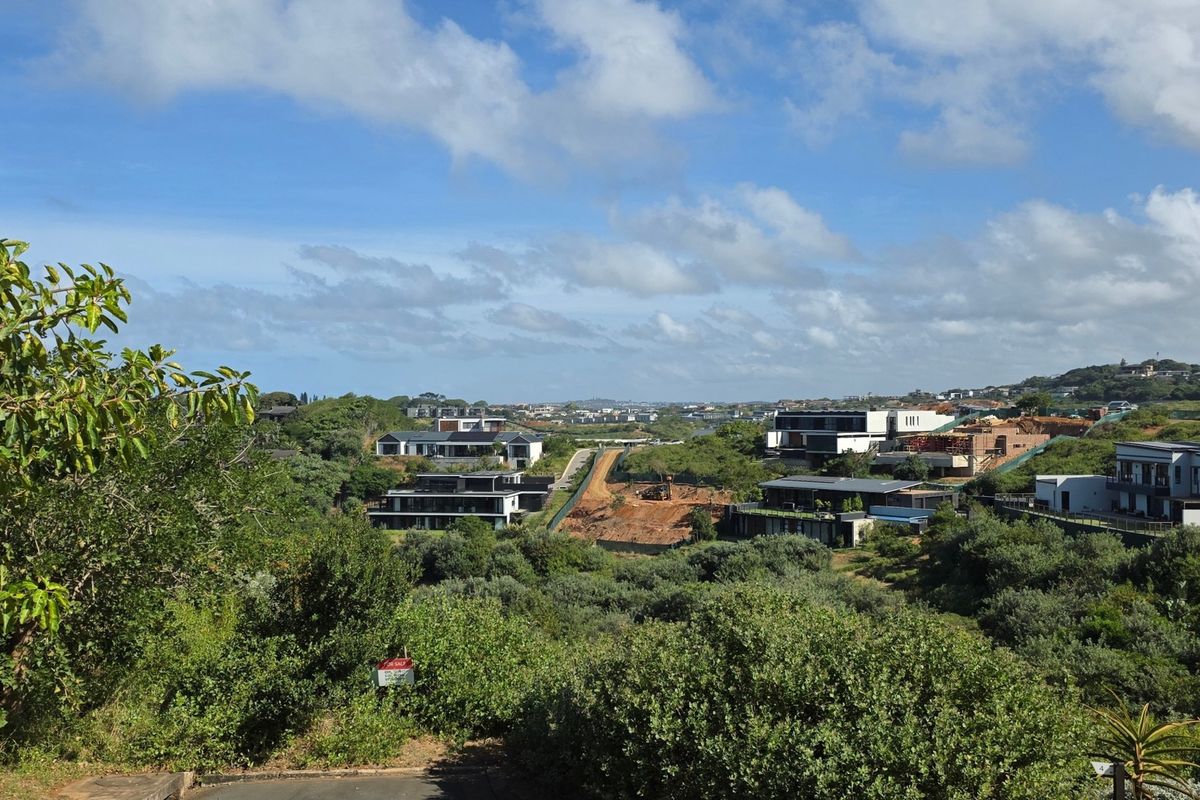 An elevated view overlooking a residential estate with surrounding natural vegetation and modern housing developments.