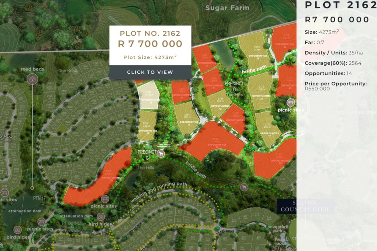 A detailed site plan for Plot 2162, showcasing the land layout, surrounding infrastructure, and development opportunities within the estate.