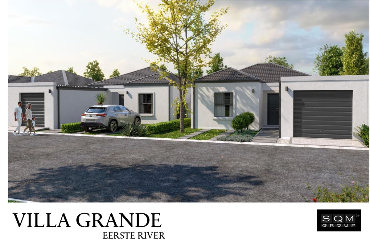 Front elevation of a modern townhouse development featuring tiled roofs, integrated garages, and landscaped front gardens.