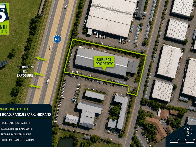 Freestanding Warehouse To Let in Midrand | N1 Highway Exposure | Dock Loading | Sprinklered Facility - Photo 1
