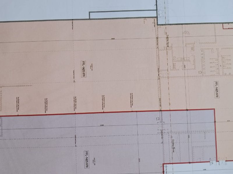 Architectural floor plan detailing the layout and dimensions of the retail property units.