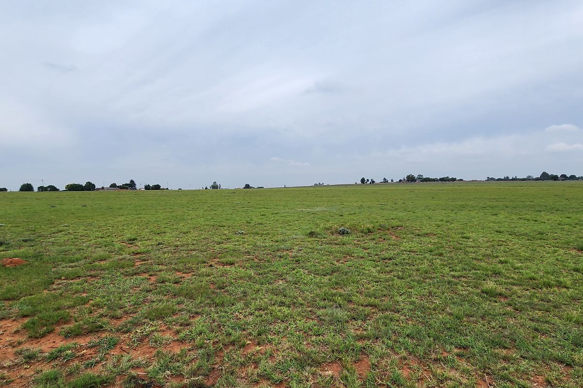 A wide-angle view of an expansive, undeveloped commercial vacant land plot featuring natural grass cover and an open landscape.