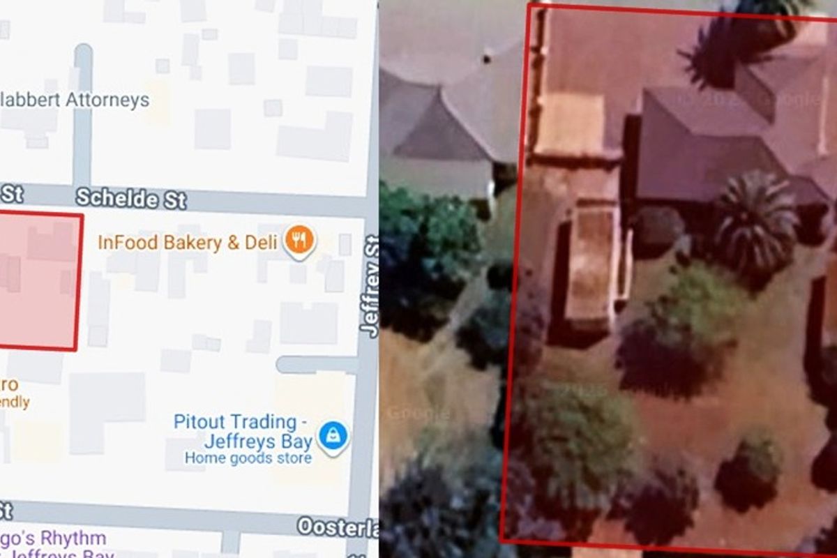 An aerial view and map location showing the property boundaries and surrounding street layout in the local area.