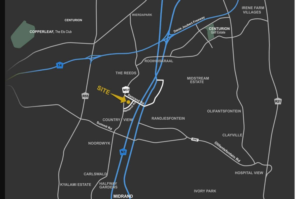 A map showing the micro locality of the industrial site in relation to major roads and surrounding areas.