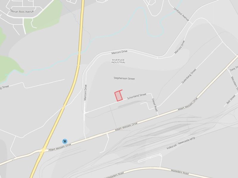 A map view showing the location of the commercial property within the Riverside Industrial area.
