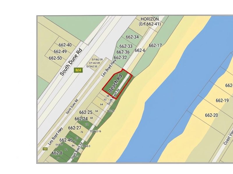 A cadastral map showing the location and boundaries of the commercial vacant land plot relative to surrounding roads and properties.