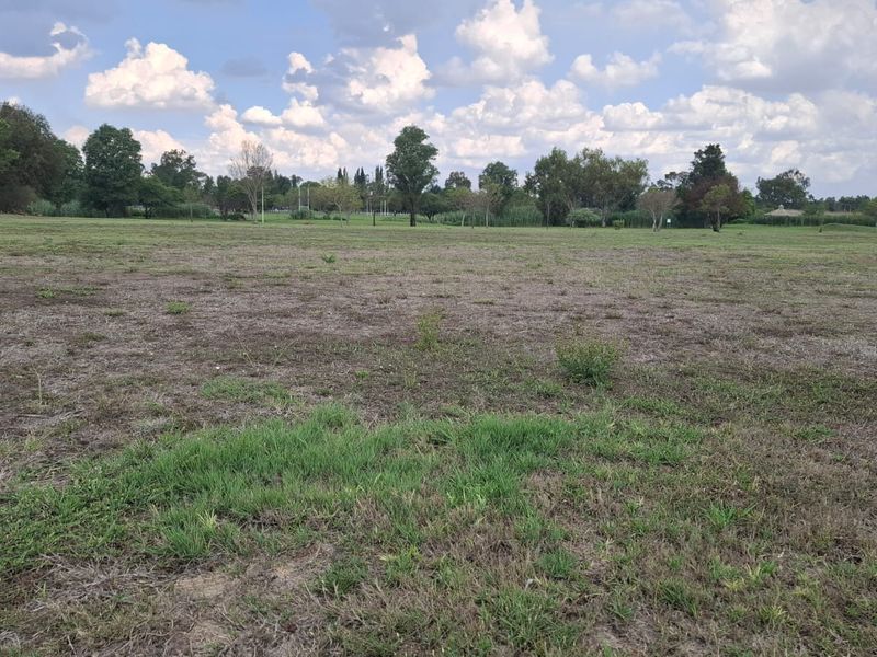 A wide, open residential plot featuring natural grassland and mature perimeter trees, offering a blank canvas for future development.