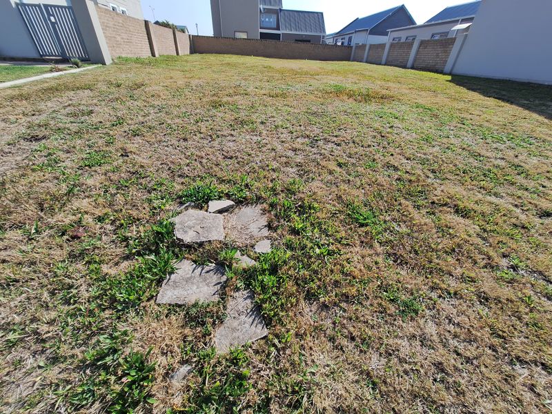 A vacant residential plot featuring a perimeter masonry wall and metal gate, currently covered in dry, overgrown grass.