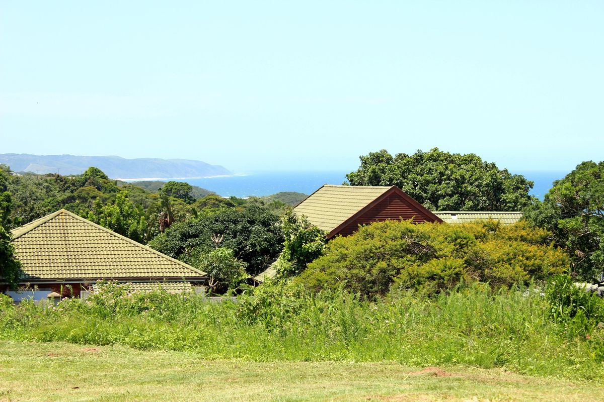 A scenic view overlooking coastal vegetation and distant ocean horizons from the residential property.