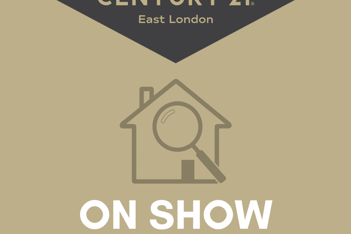 A promotional graphic for a property on show.