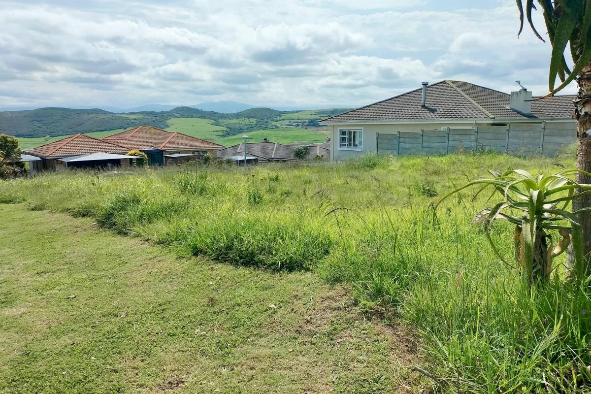 A view of a vacant residential plot featuring natural grass coverage with surrounding neighborhood homes and distant mountain landscape views.