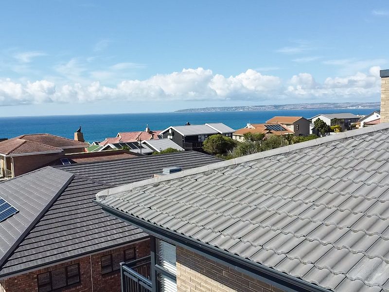 Elevated view overlooking the surrounding residential neighborhood with a clear outlook towards the ocean.