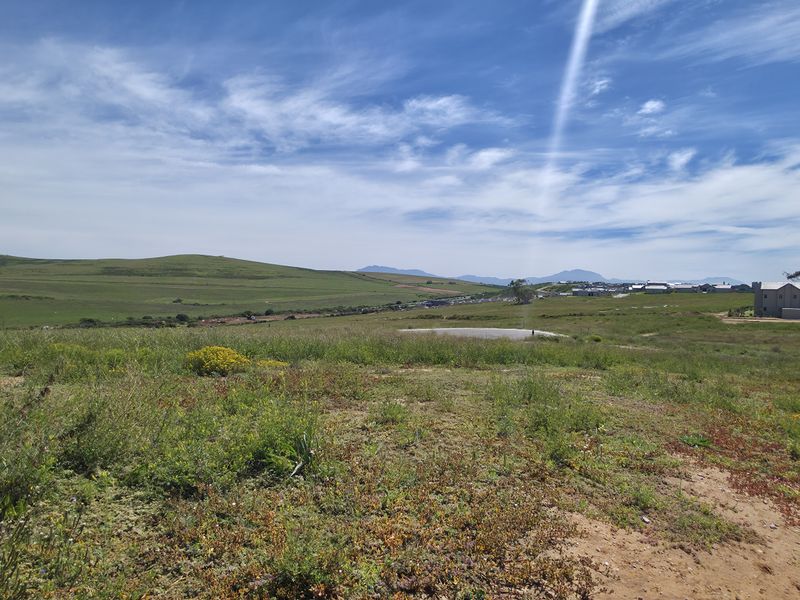 A wide-angle view of the vacant residential land, showcasing the surrounding landscape, natural vegetation, and distant neighborhood development.