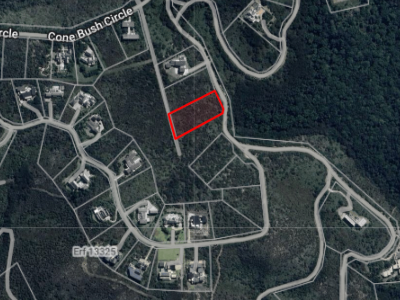 An aerial view showing the location and boundaries of the vacant residential land plot within the estate.