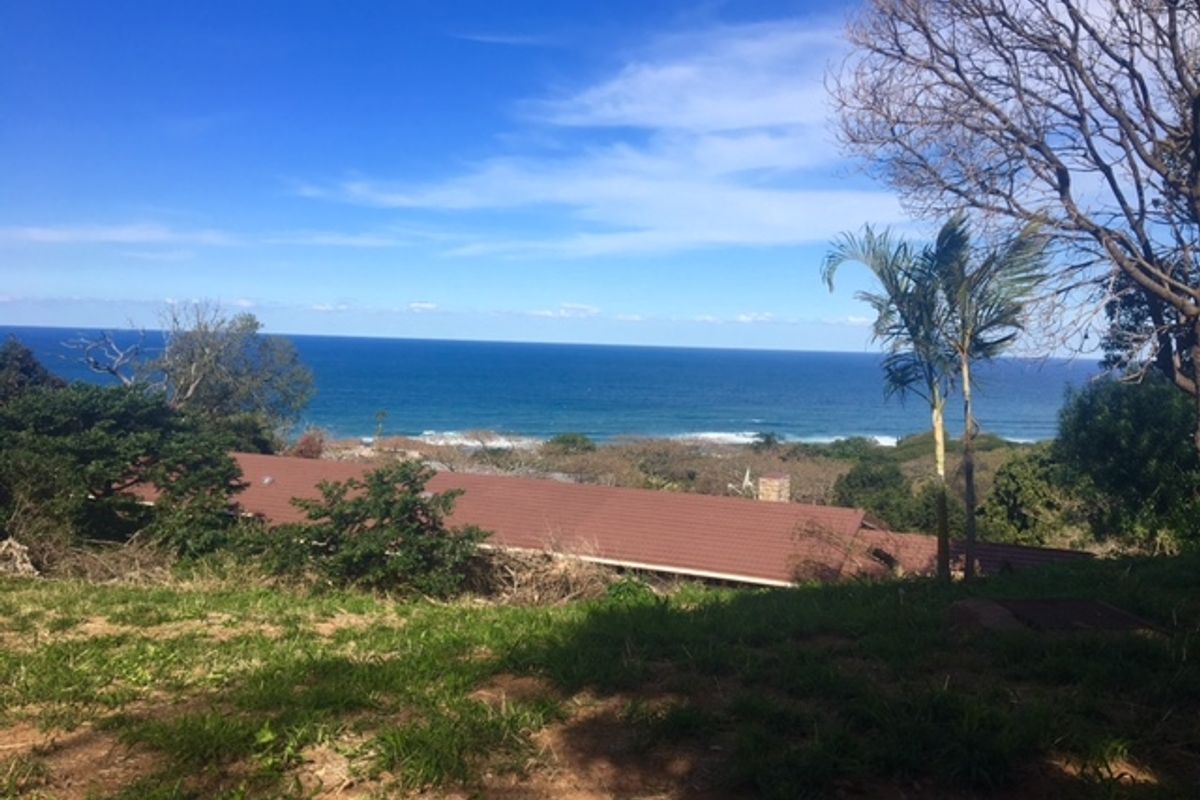 A scenic elevated view overlooking the coastline and ocean, showcasing the property's prime location and natural surroundings.