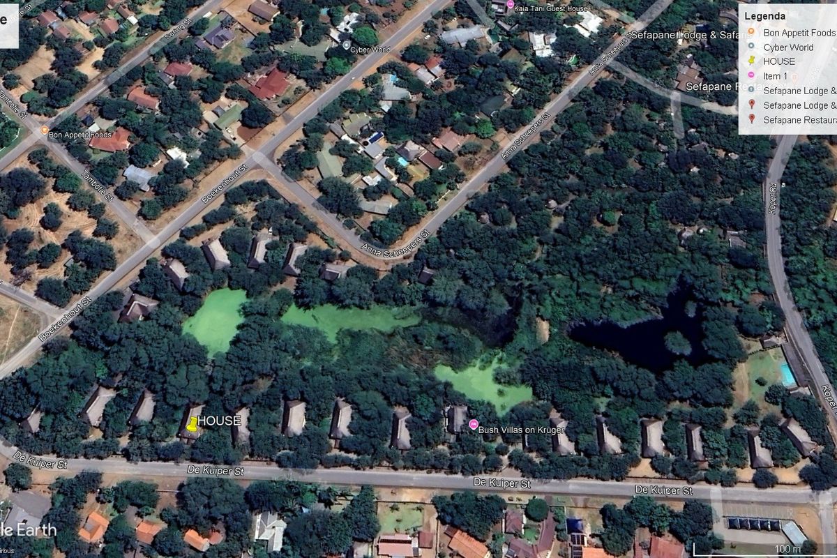 An aerial view of the residential estate showing the property location within the surrounding neighborhood and natural landscape.