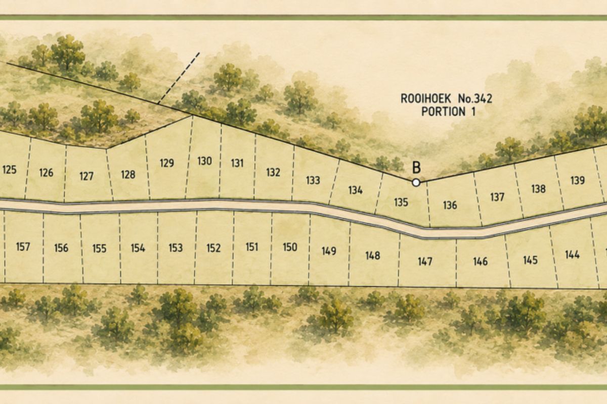 A detailed site layout plan illustrating the subdivision of residential plots within the development.