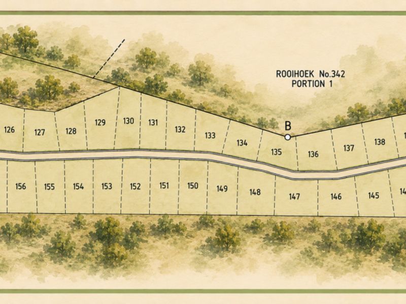 A detailed site layout plan illustrating the subdivision of residential plots within the development.