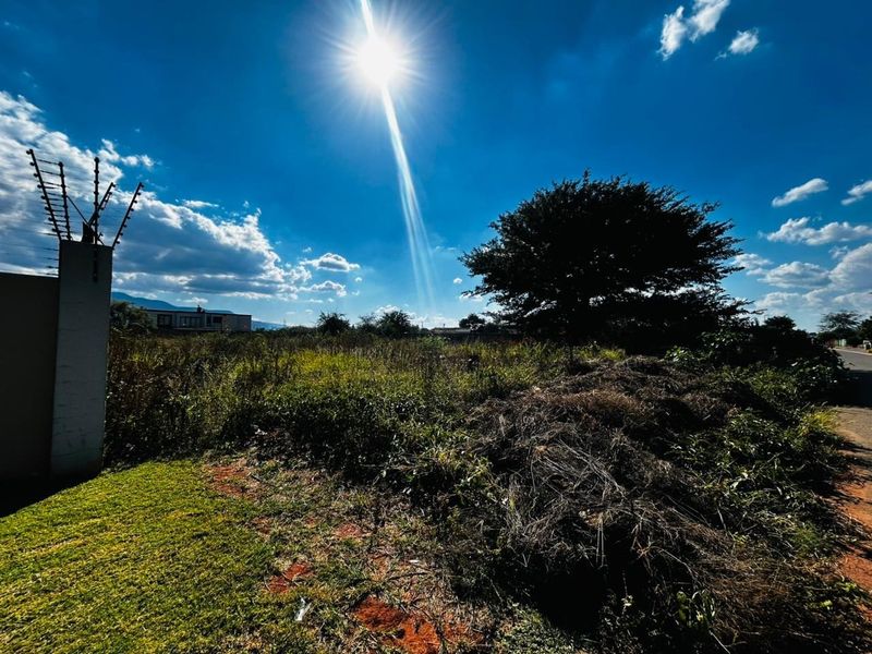A vacant residential plot featuring natural vegetation, a boundary wall with electric fencing, and clear street access.