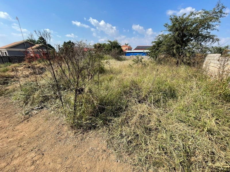 A vacant residential plot featuring overgrown grass and perimeter walling, offering a blank canvas for future development.
