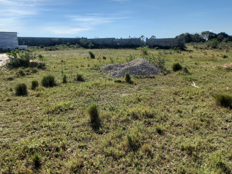 A vacant residential plot featuring a boundary wall and open grassy terrain, suitable for future development.