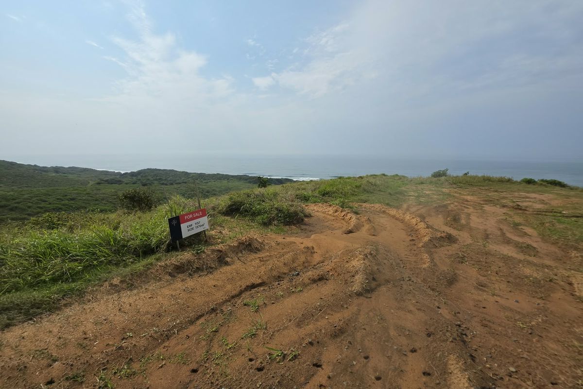 A vacant residential plot offering expansive ocean views and natural coastal vegetation.