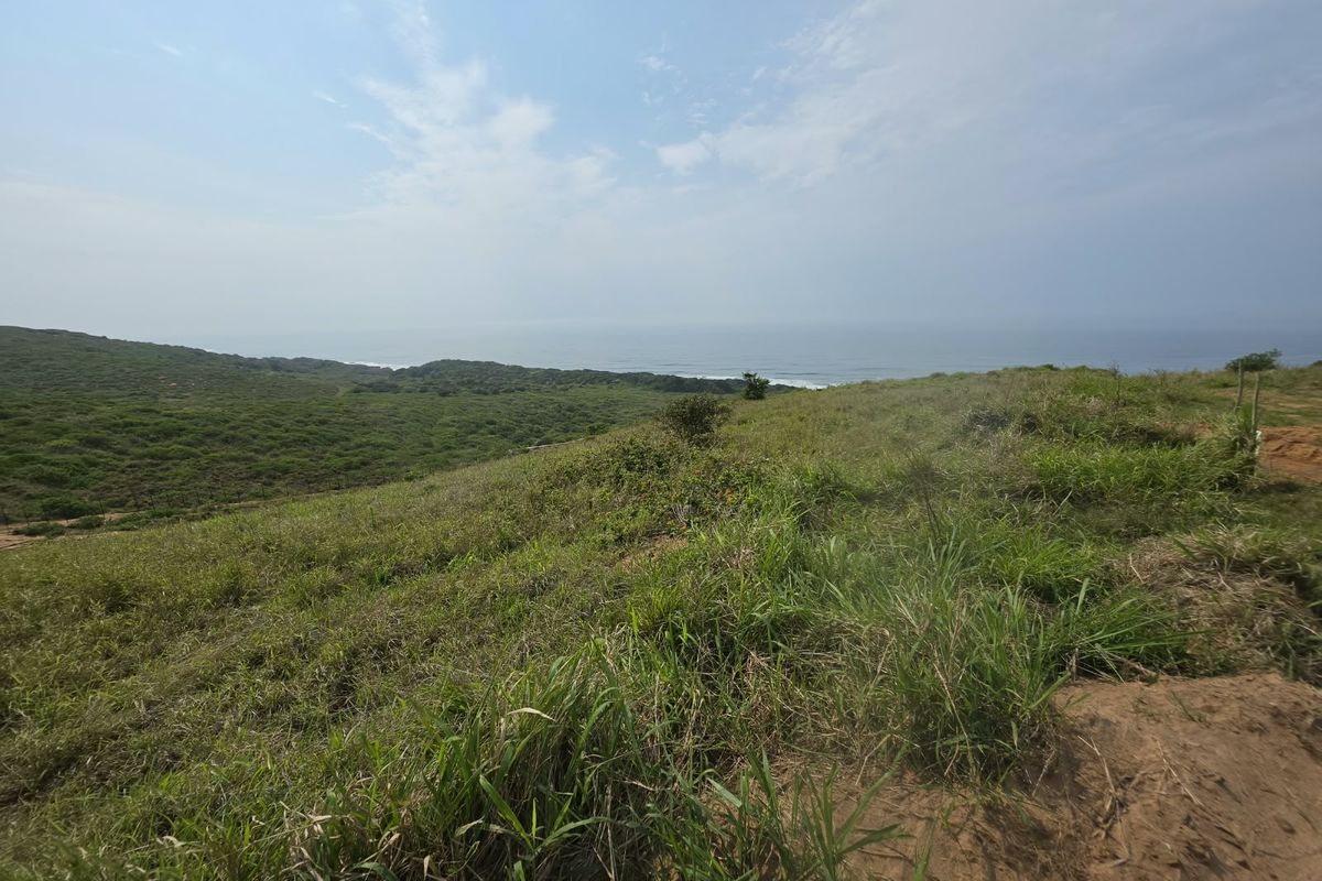 A scenic view of the coastal landscape and ocean from the vacant residential land.