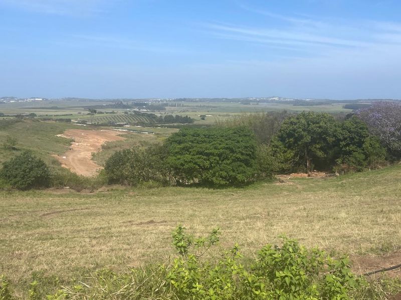 A scenic view overlooking the expansive natural landscape and rolling terrain of the vacant residential property.