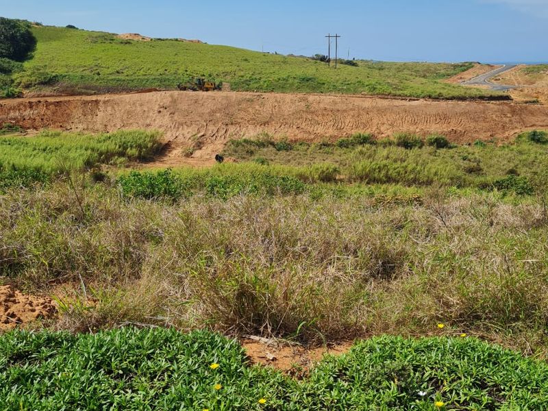 A view of a vacant residential plot featuring cleared earth, natural vegetation, and utility infrastructure, suitable for future development.