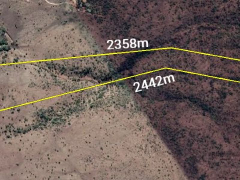 Aerial view of the farm property showing land boundaries and dimensions.