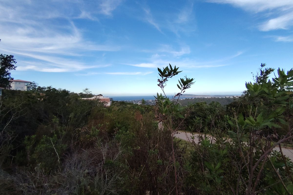A scenic elevated view overlooking the surrounding landscape and distant coastline from the vacant residential property.