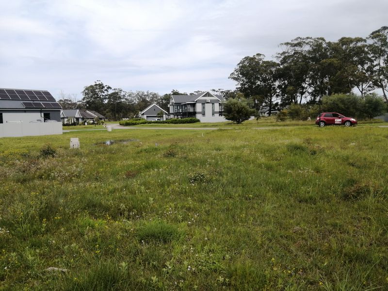 A view of a vacant residential plot in a suburban estate, featuring surrounding homes and established greenery.