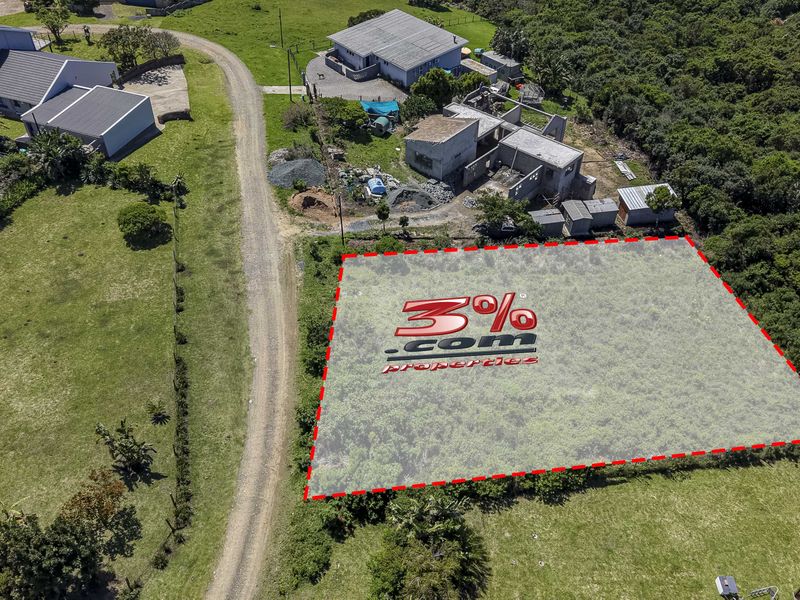 An aerial view of a vacant residential plot of land, highlighting the property boundaries and surrounding neighborhood context.