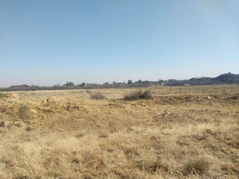 An expansive view of the open veld landscape on the small holding, showcasing the natural terrain and surrounding rural scenery.