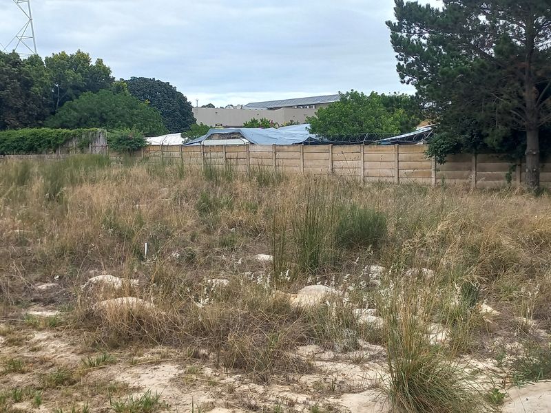 A vacant residential plot featuring natural vegetation, enclosed by a precast concrete boundary wall with security fencing.