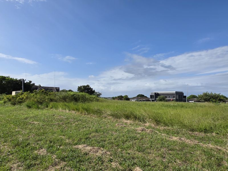 A view of a vacant residential plot featuring open grassland and surrounding neighborhood vegetation.