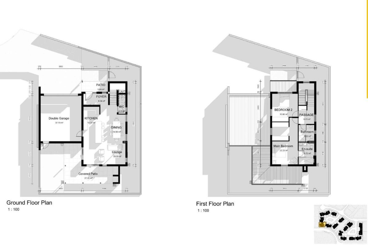 Architectural floor plan showing the ground and first floor layout for a residential property.